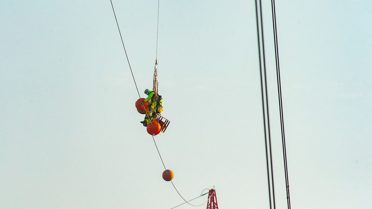 Picture of the installation of the Sphera Markers